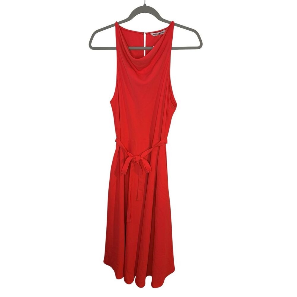 Amanda Uprichard Elondra Midi Dress Electric Rouge Fit & Flare Size Large NWT - Picture 2 of 8